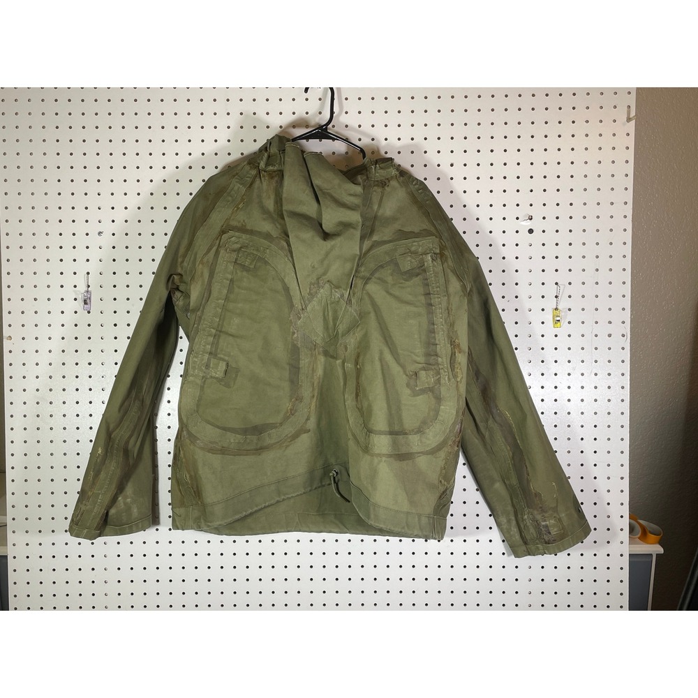 WWII US Navy USN Lace Up Wet Weather Deck Parka Smock Anorak Unmarked XL